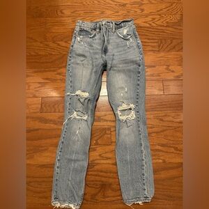 Abercrombie & Fitch Light Blue Distressed Jeans